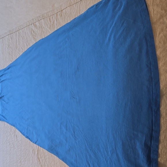 Threads 4 Thought Blue Maxi Dress with Rust Orange Trim - Picture 9 of 16